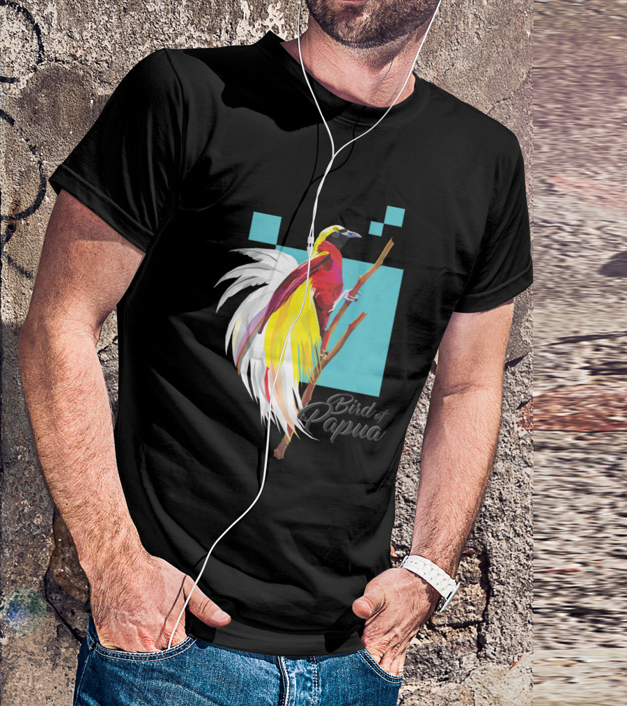 Bird Of Papua Save Cendrawasih Vibrant Yellow And Red Papuan Bird T-Shirt