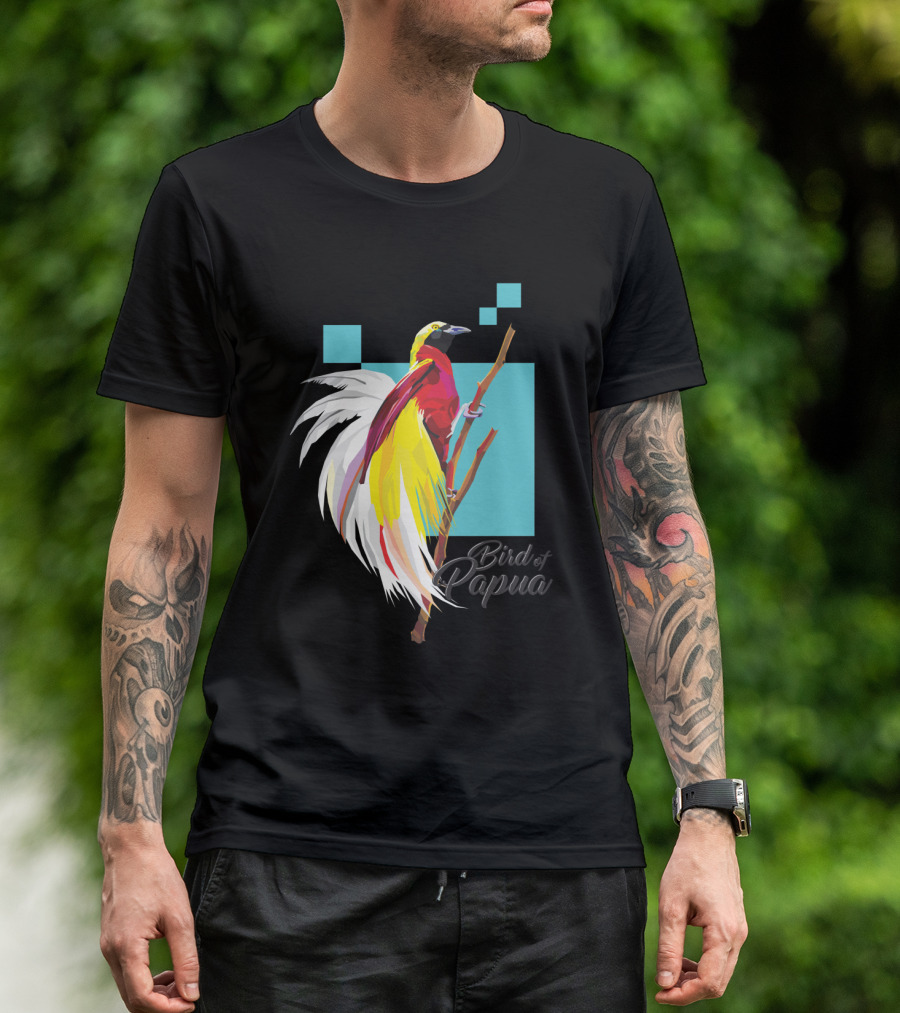 Bird Of Papua Save Cendrawasih Vibrant Yellow And Red Papuan Bird T-Shirt