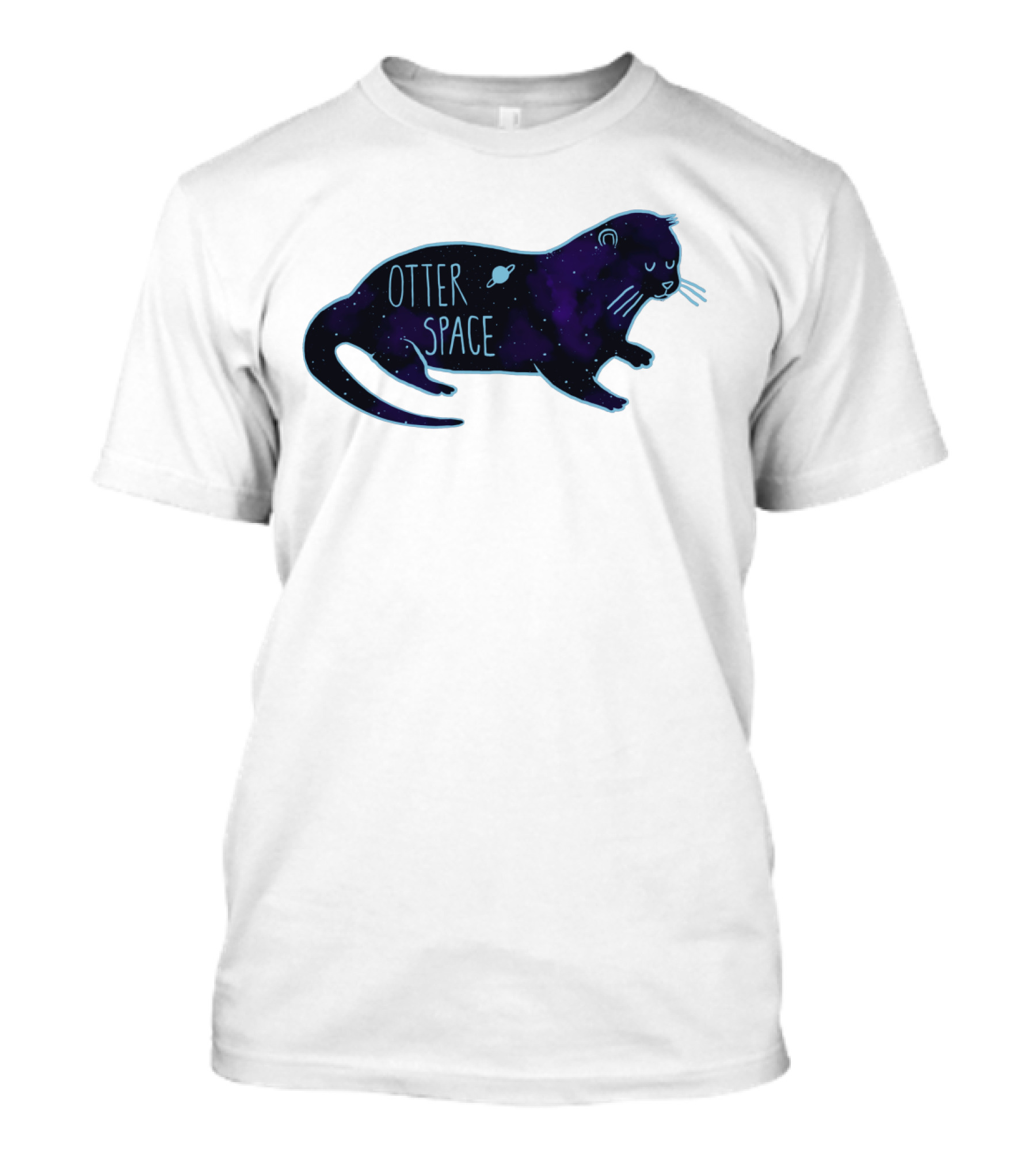 Otter Space Cosmic Otter With Stars And Planet T-Shirt