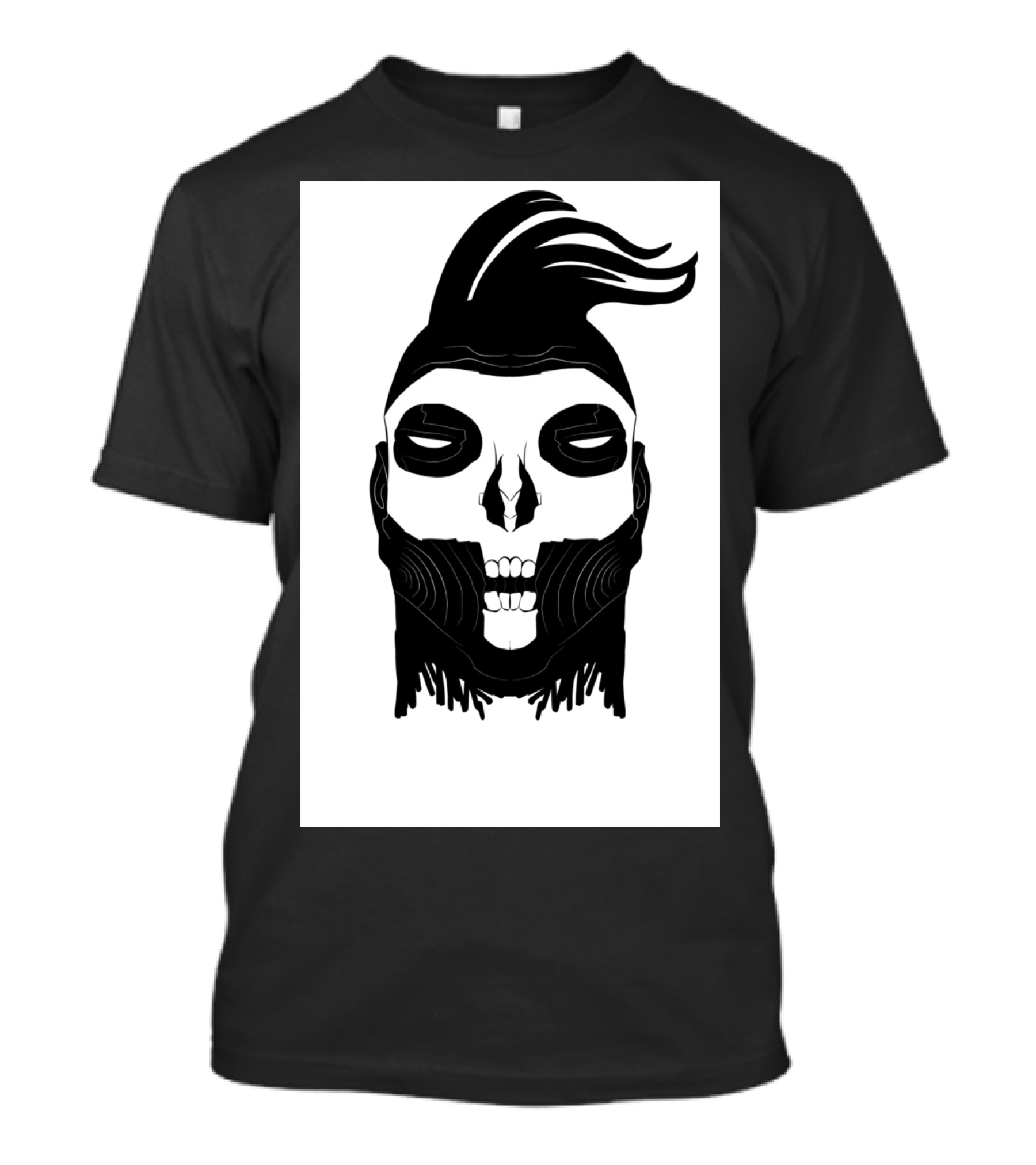 Dead Punks Society Skull With Mohawk And Bold Eyes T-Shirt