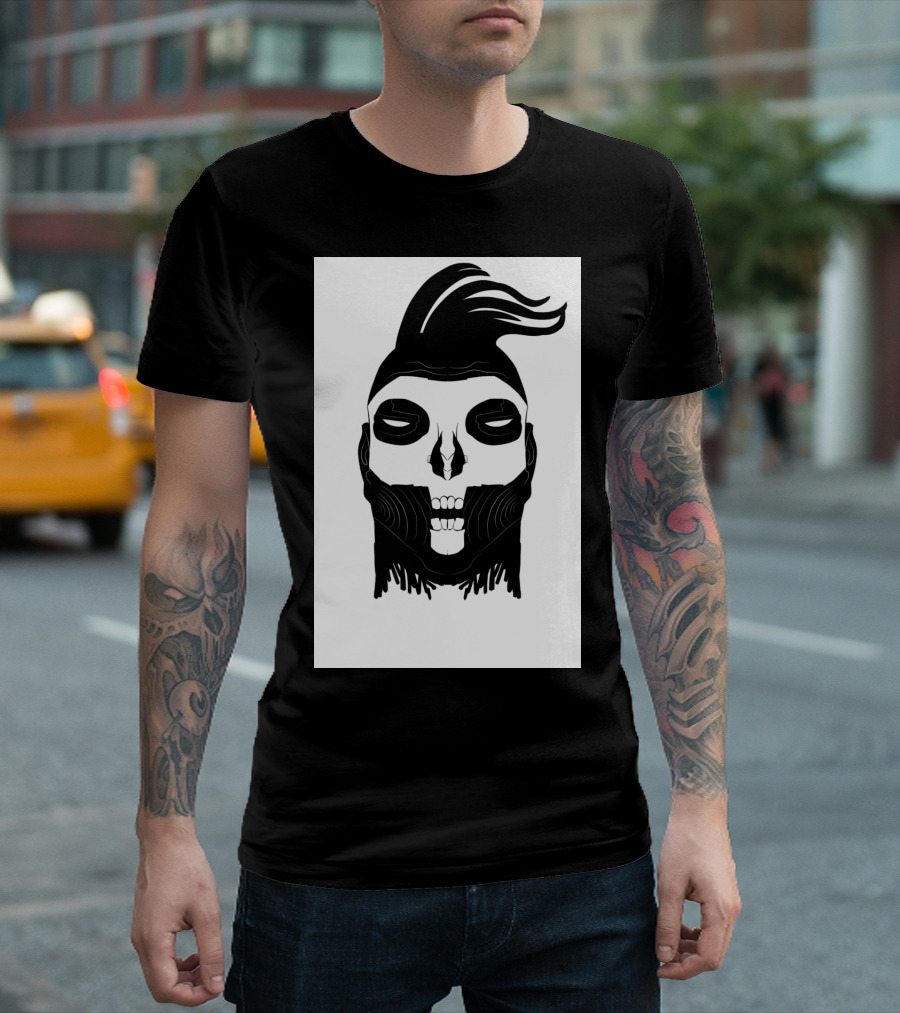 Dead Punks Society Skull With Mohawk And Bold Eyes T-Shirt