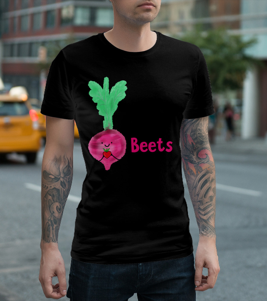 My Heart Beets For My Garden Cute Beetroot Pun T-Shirt