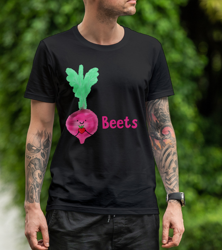 My Heart Beets For My Garden Cute Beetroot Pun T-Shirt