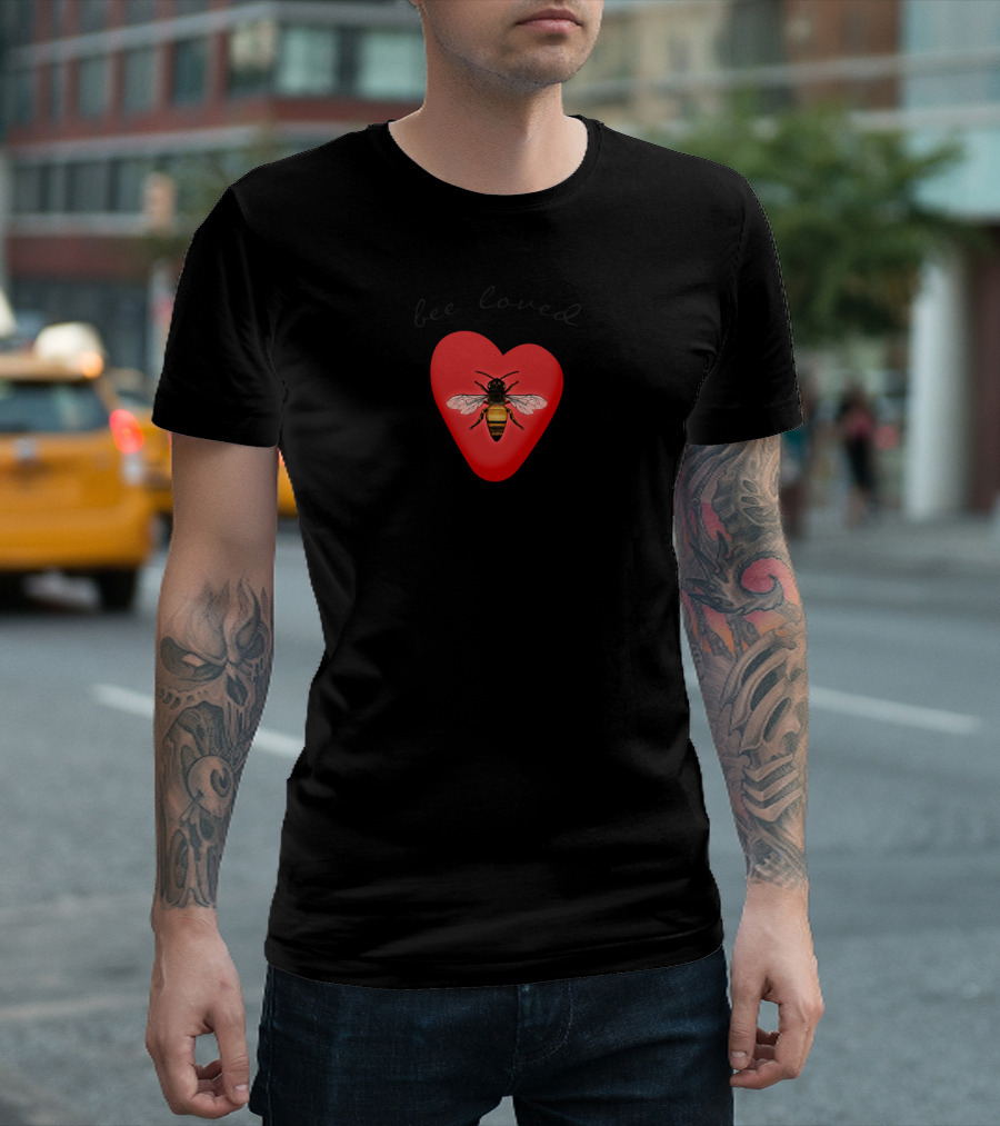 Bee Loved Red Heart with Bee T-Shirt