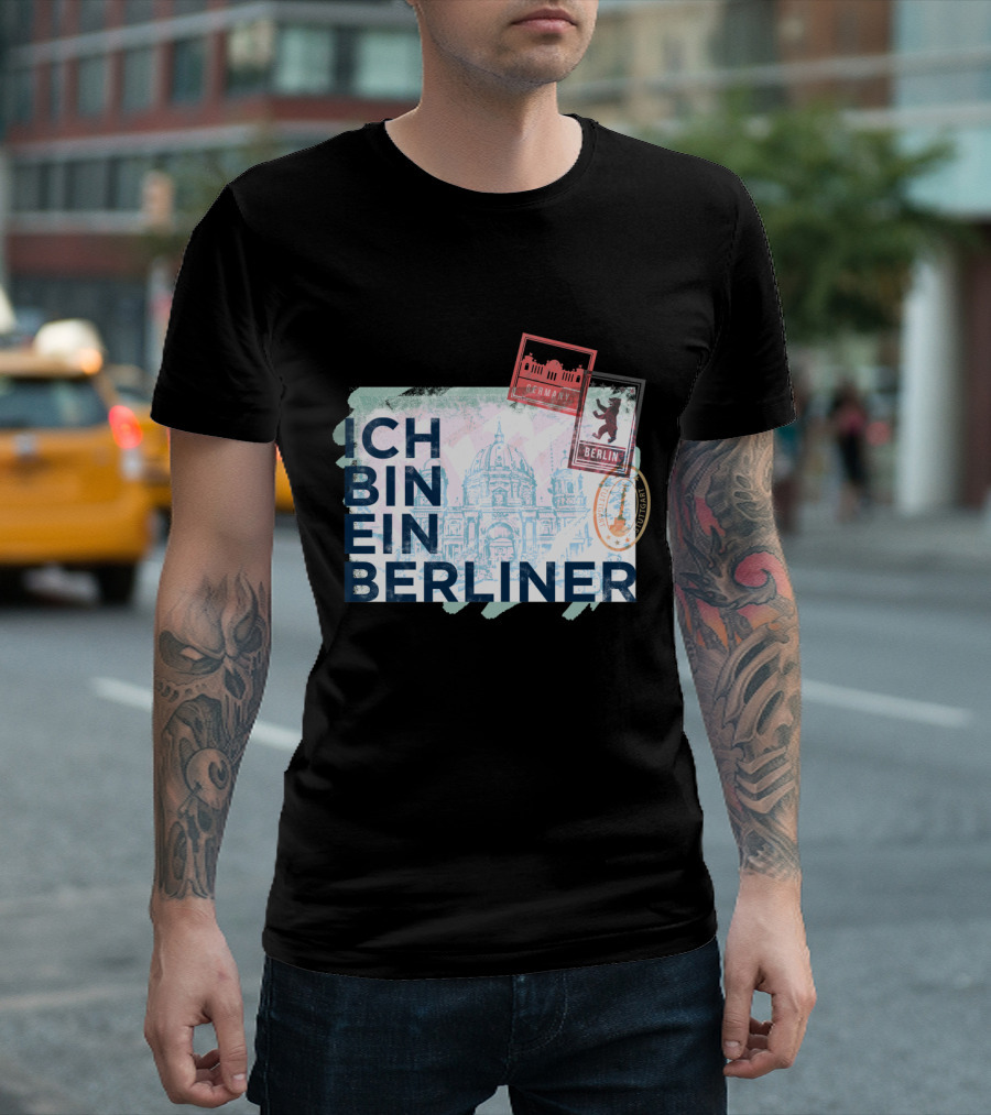 Ich Bin Ein Berliner Germany Berlin Cathedral Postcards and Stamps T-Shirt