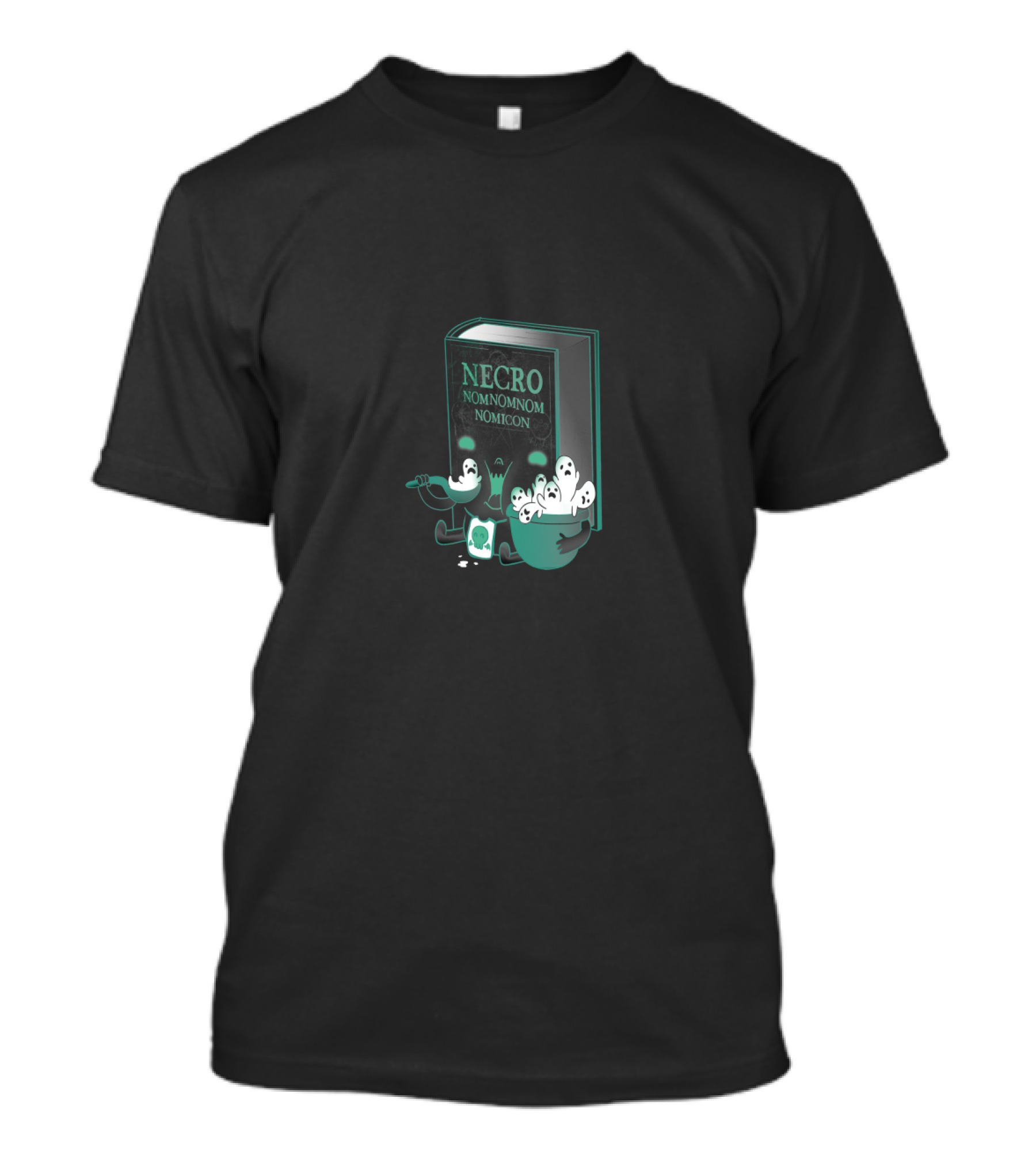 Necronomnomnomicon Ghostly Feast With Spooky Cookbook T-Shirt