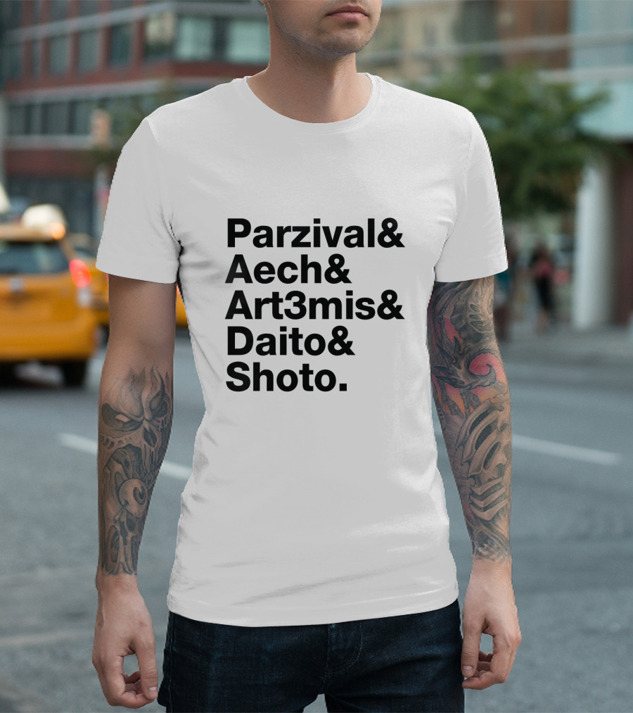 Parzival Aech Art3mis Daito Shoto Ready Player One Characters List T-Shirt