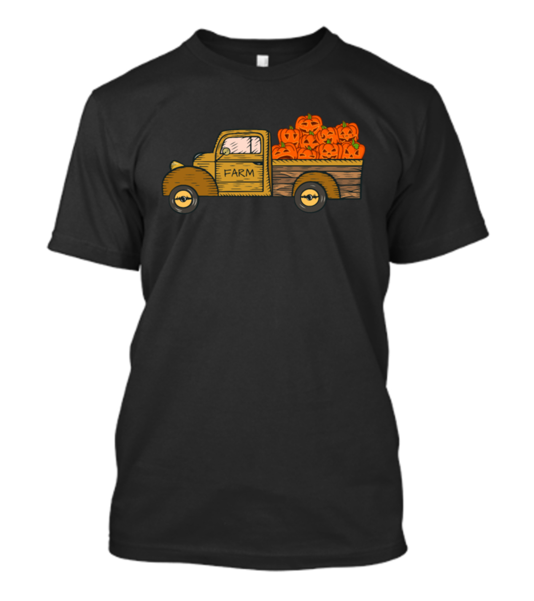 Farm Truck Loaded With Halloween Pumpkins T-Shirt
