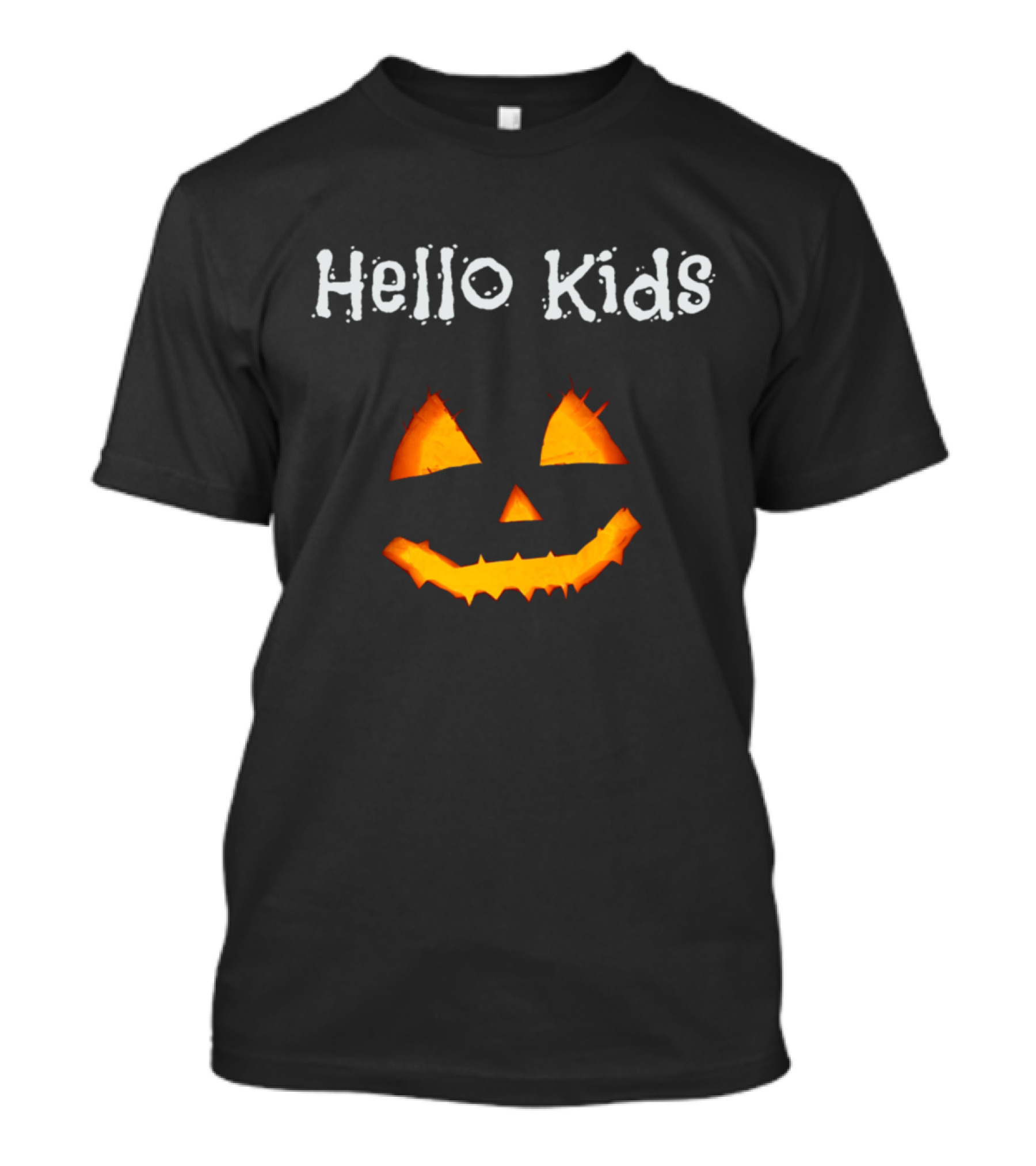 Halloween Pumpkin Funny Hello Kids Jack O' Lantern T-Shirt