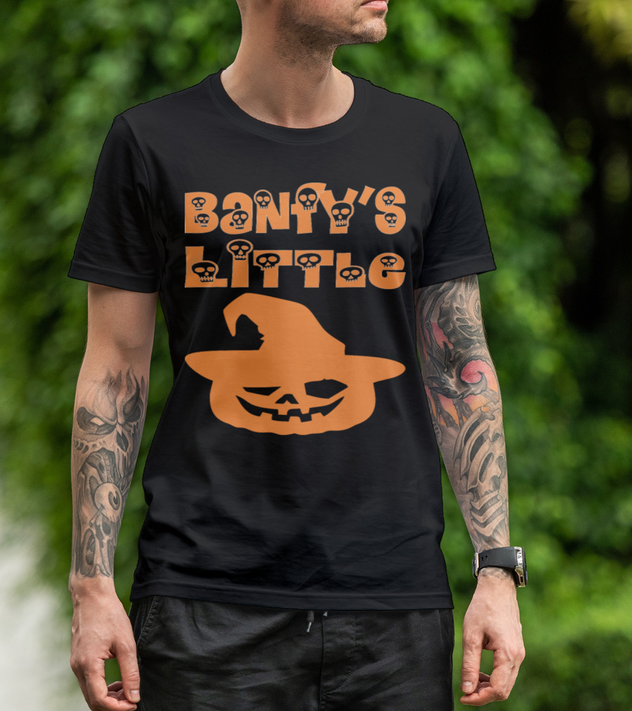 Banfys Little Pumpkin With Skulls And Witch Hat T-Shirt