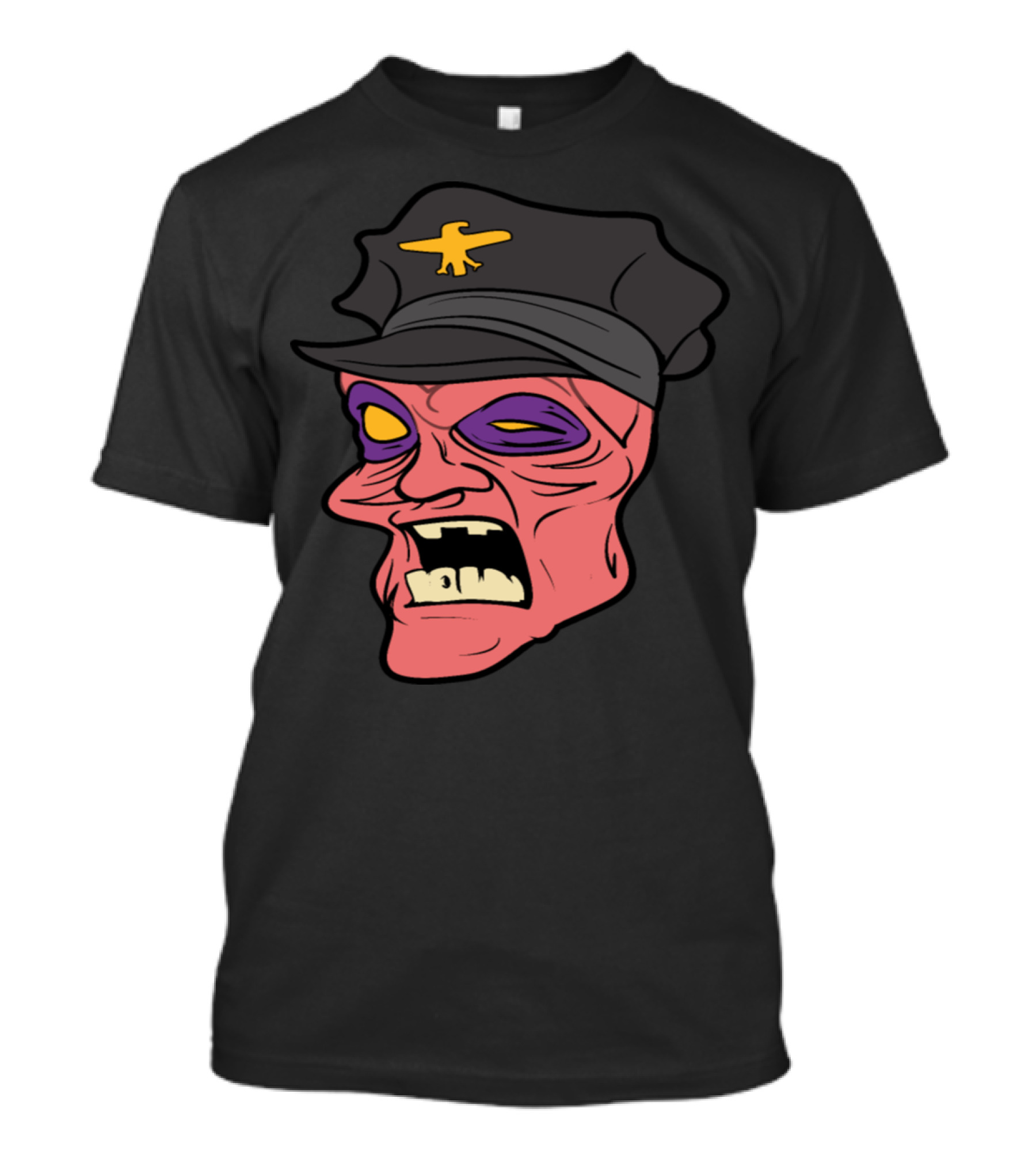 Halloween Horror Pilot Monster Zombie Scary Face Cap T-Shirt
