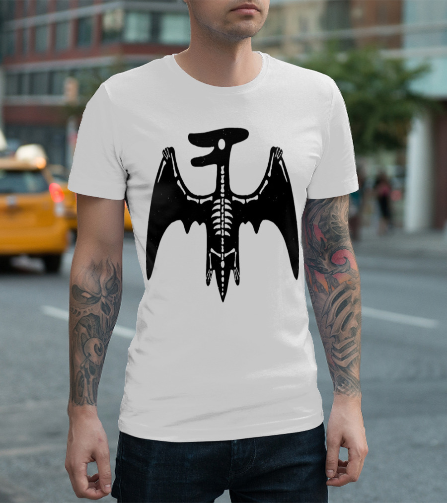 Pterodactyl Dinosaur Skeleton Vintage T-Shirt