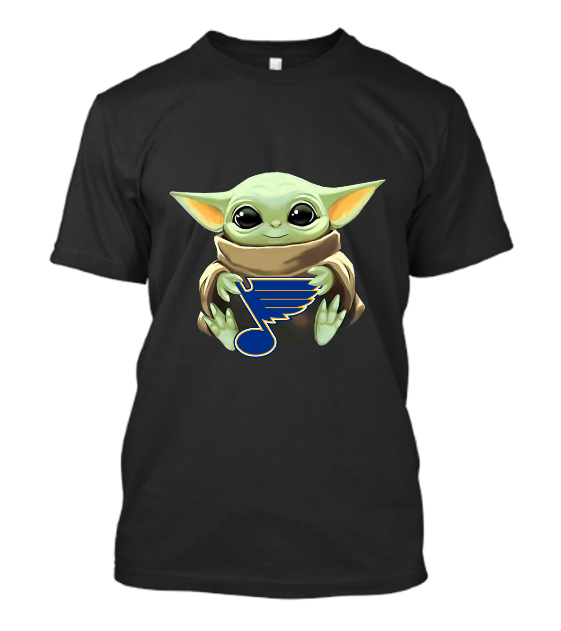 Baby Yoda Holding St. Louis Blues T-Shirt