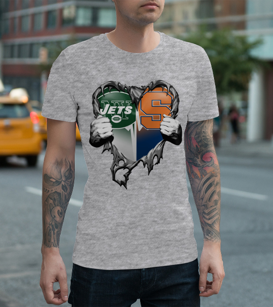 Jets Syracuse Split Heart T-Shirt