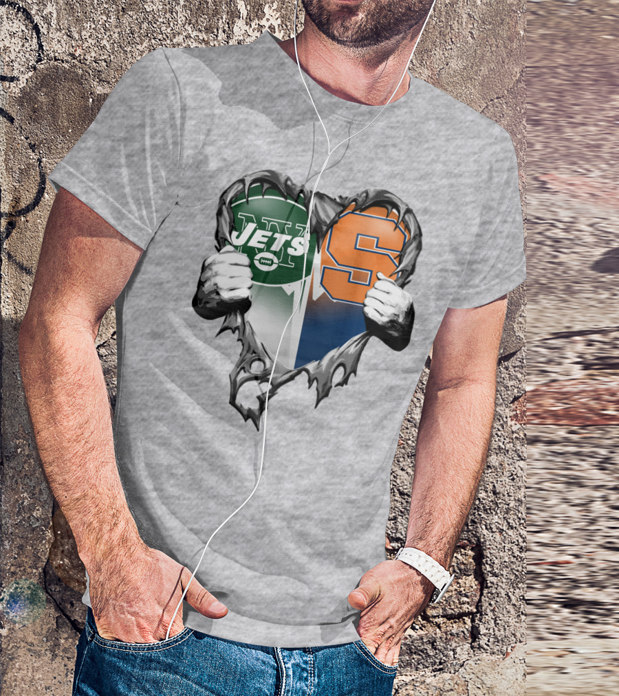 Jets Syracuse Split Heart T-Shirt