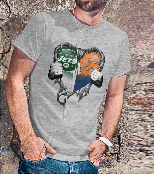 Jets Syracuse Split Heart T-Shirt