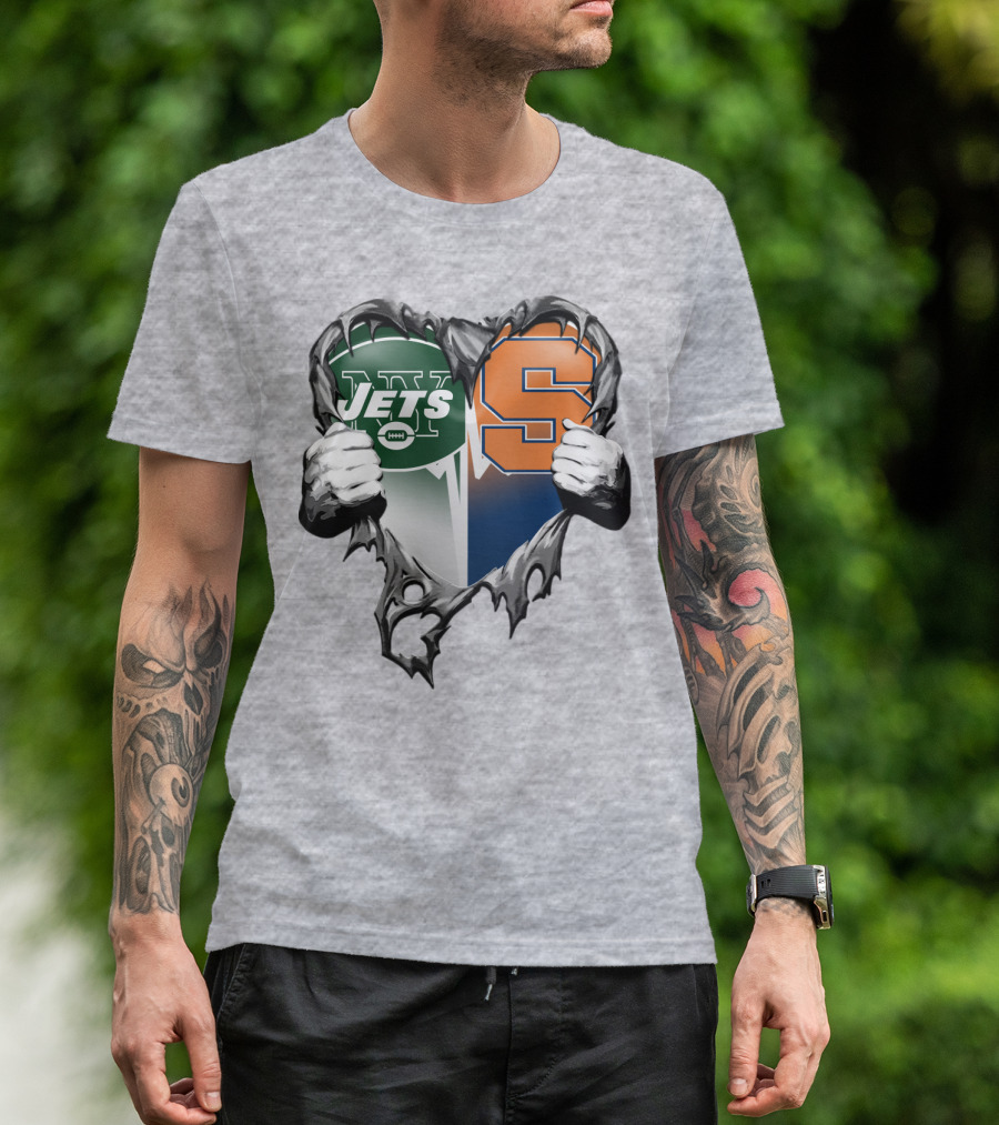 Jets Syracuse Split Heart T-Shirt