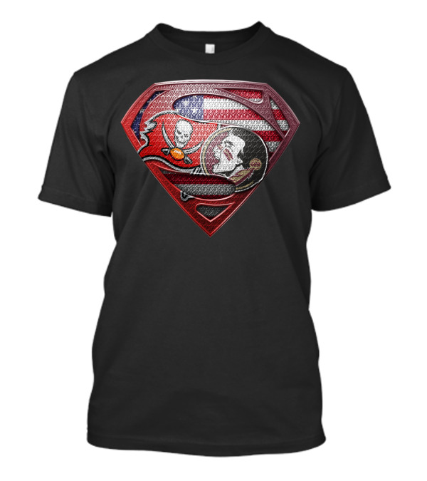 Superman Tampa Bay Buccaneers American Flag T-Shirt