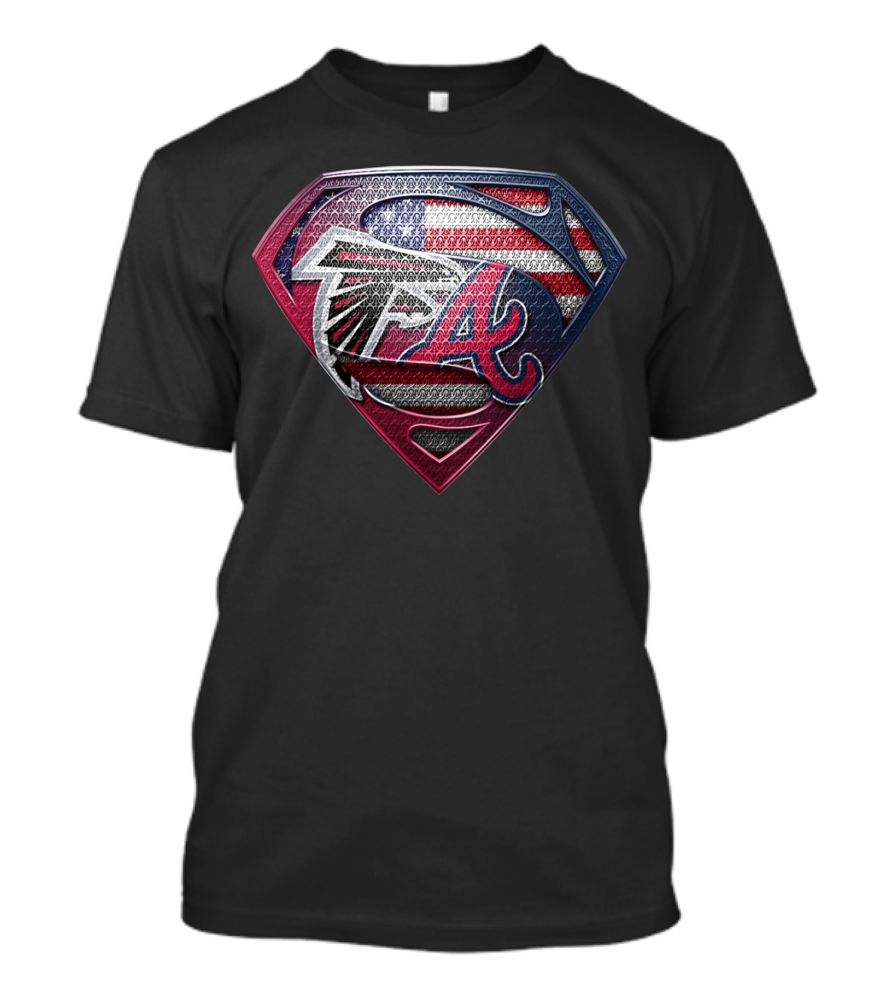 Falcons Braves American Flag Superman Logo Sspus059 T-Shirt