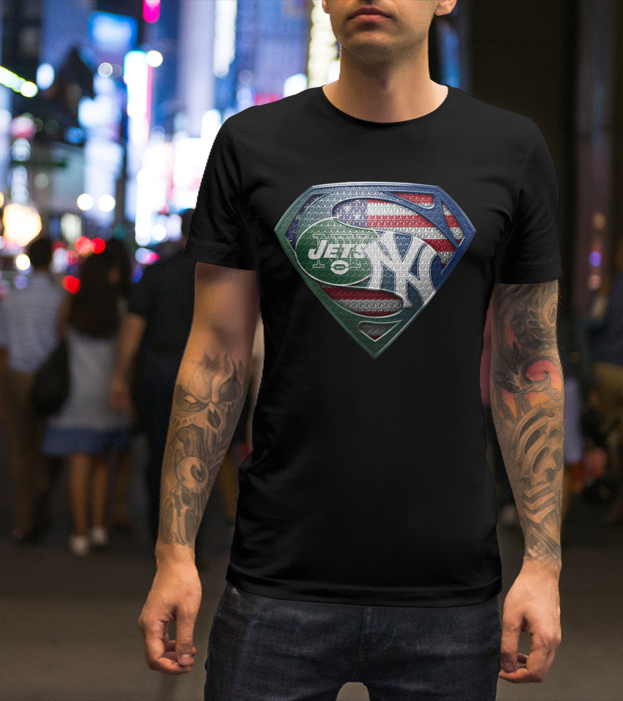 New York Jets Yankees Usa Shield T-Shirt