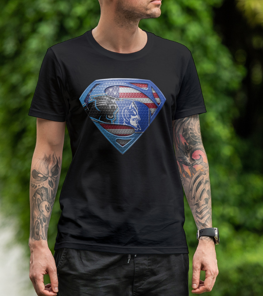 Panther Blue Devil American Flag Superman T-Shirt