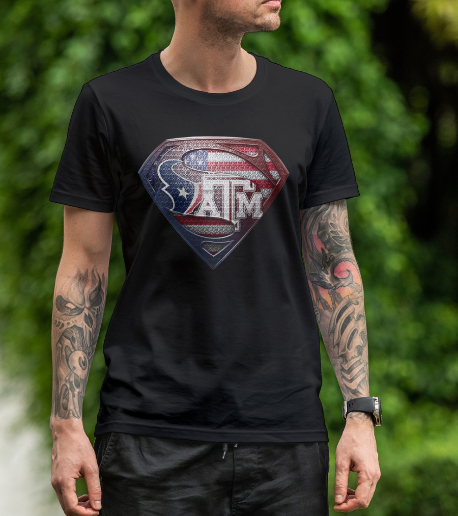 Houston Texans Texas A&M Usa Super Shield Sspus122 T-Shirt