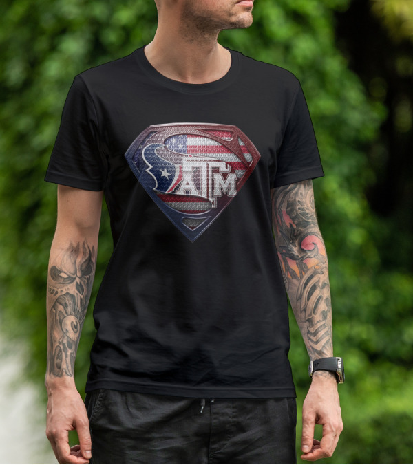 Houston Texans Texas A&M Usa Super Shield Sspus122 T-Shirt