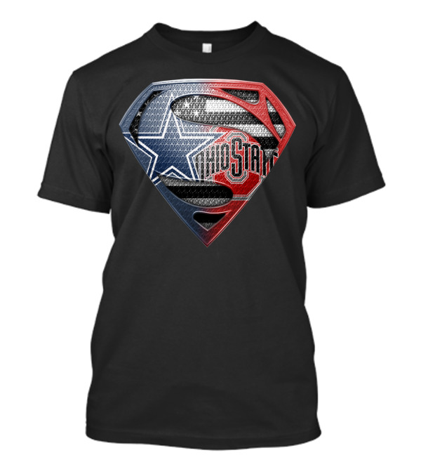 Cowboys Ohio State Superman Logo Fusion T-Shirt