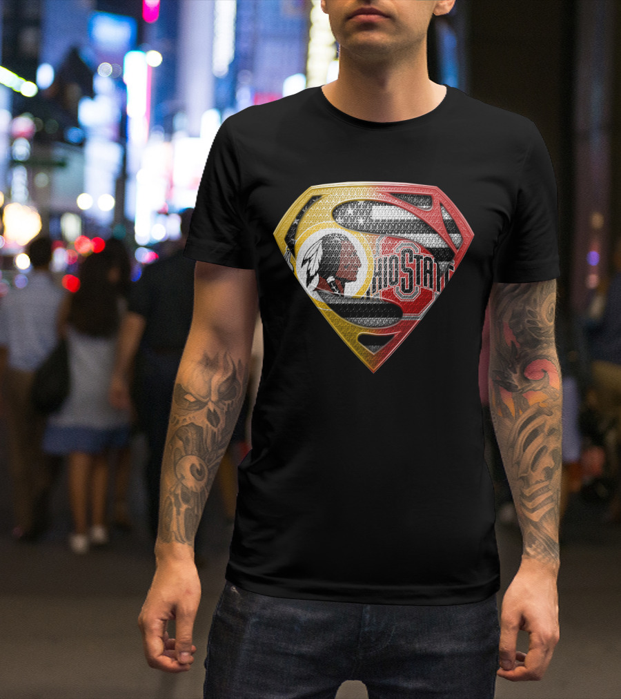 Ohio State Buckeyes Washington Commanders Superman T-Shirt
