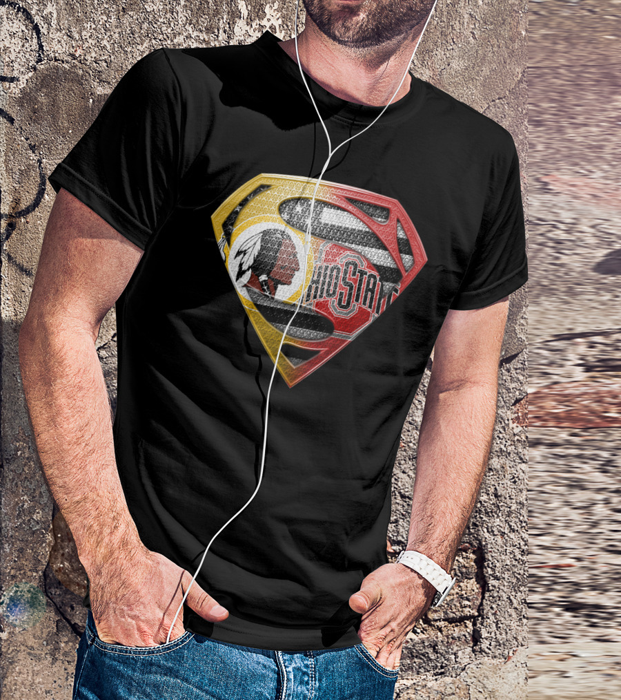 Ohio State Buckeyes Washington Commanders Superman T-Shirt