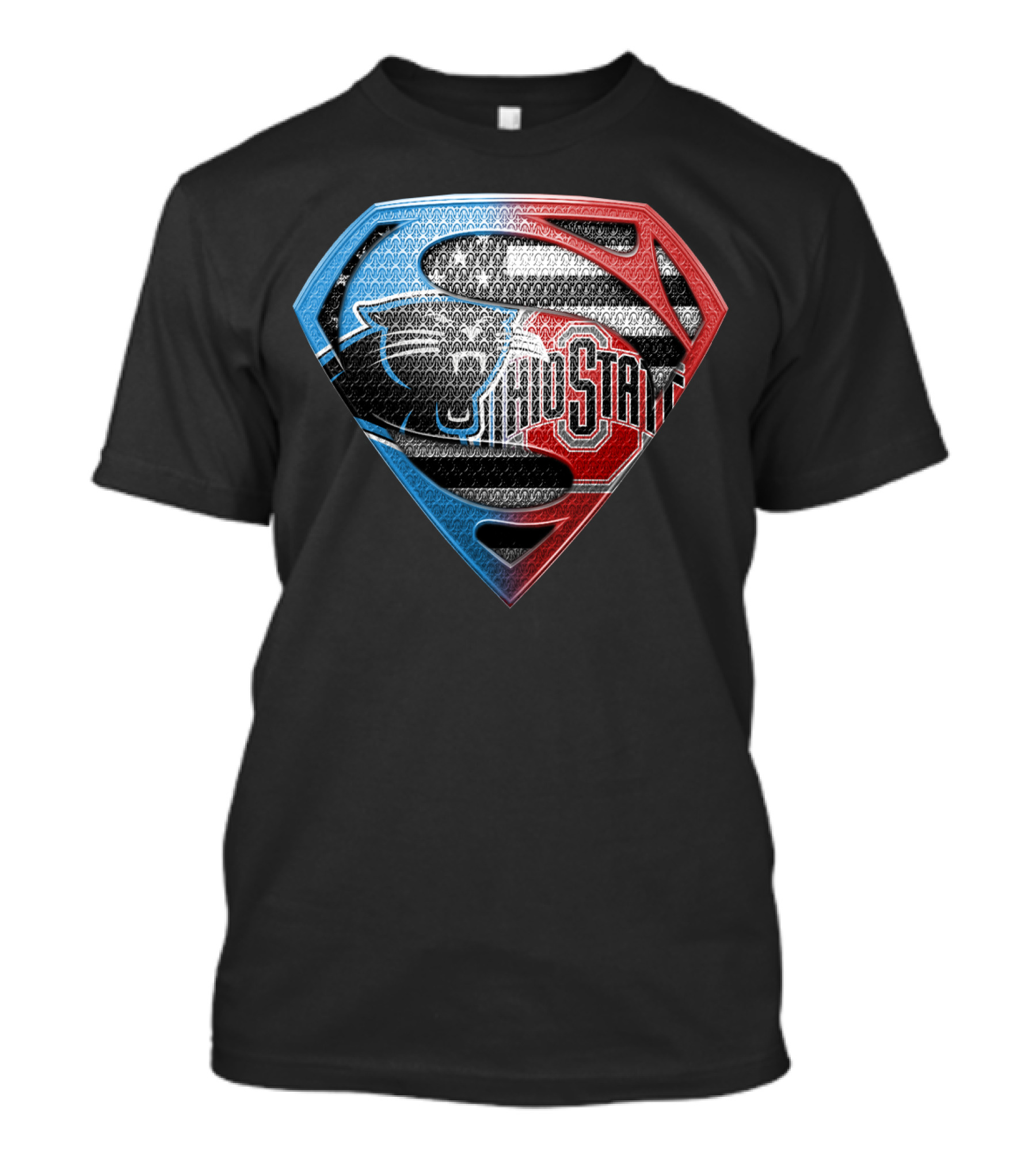 Carolina Panthers Ohio State Superman Shield T-Shirt