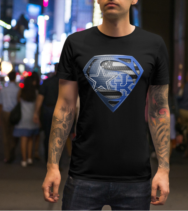 Dallas Kentucky Superman Shield Football Basketball T-Shirt