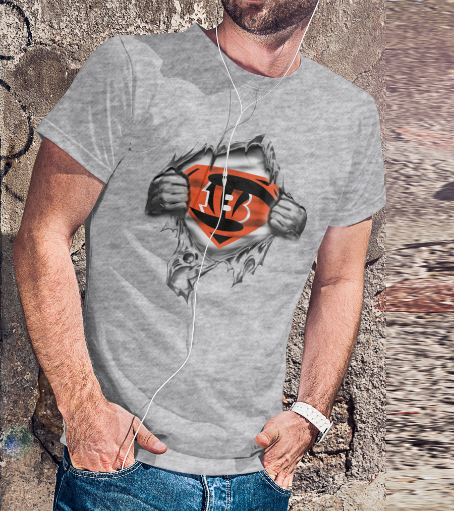 Cincinnati Bengals Superhero Logo Mashup T-Shirt