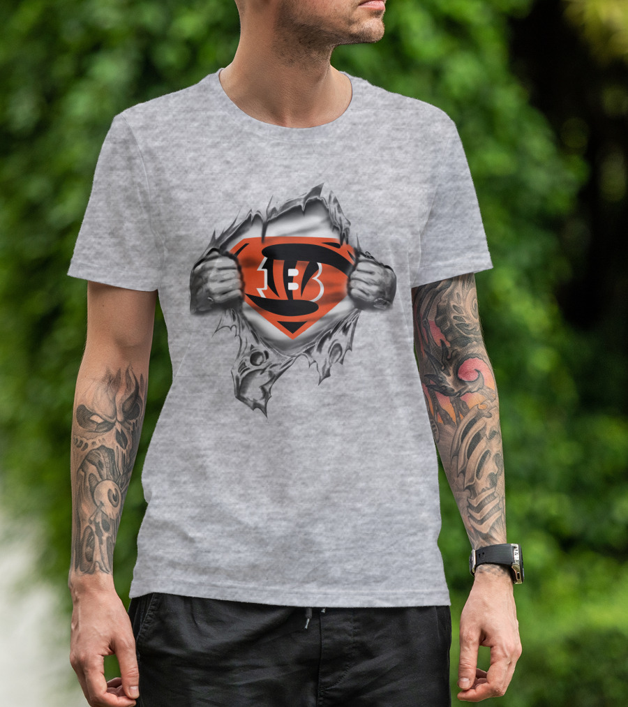 Cincinnati Bengals Superhero Logo Mashup T-Shirt