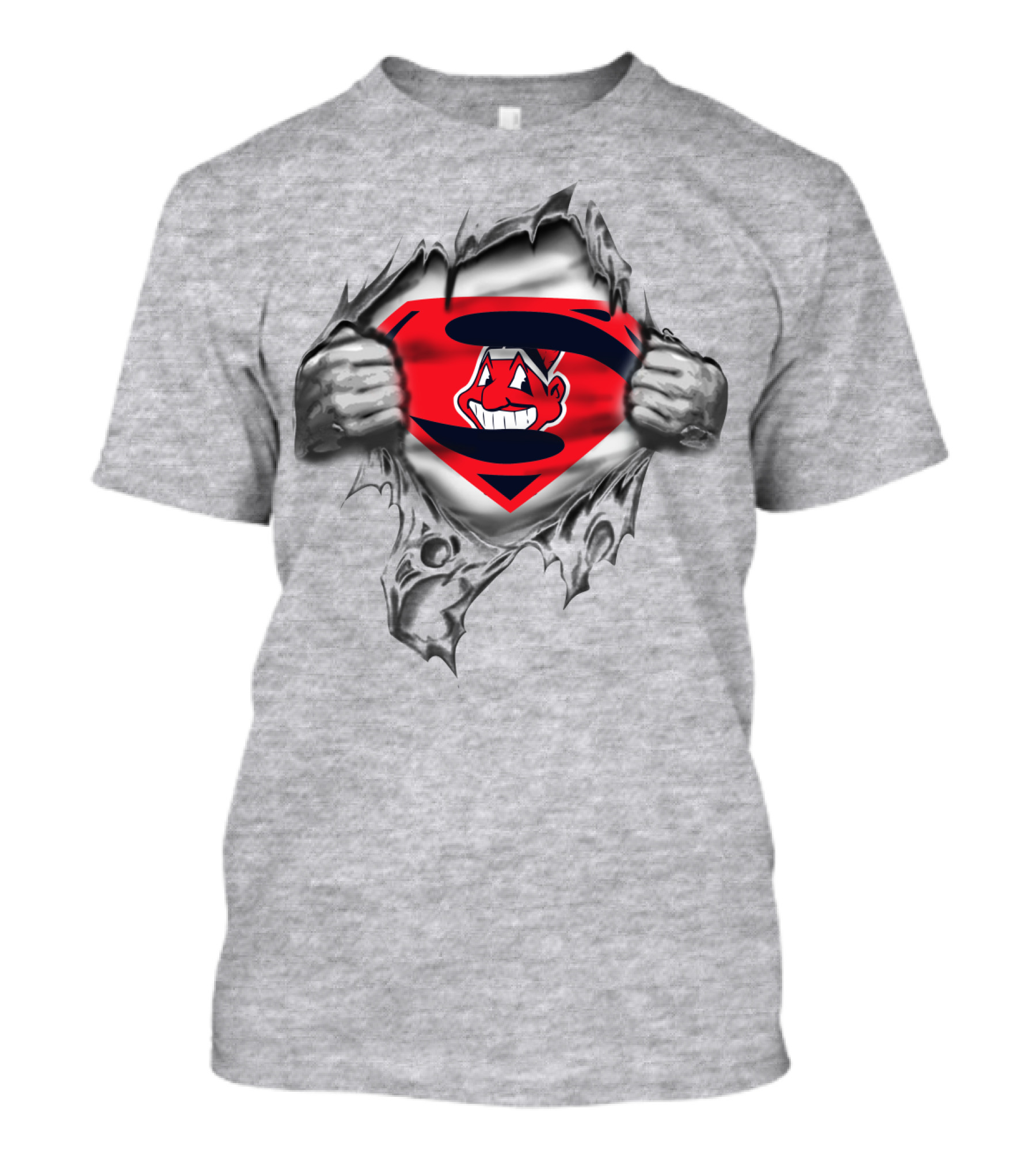 Superman Cleveland Baseball Chief Wahoo Logo Spmxa030 T-Shirt