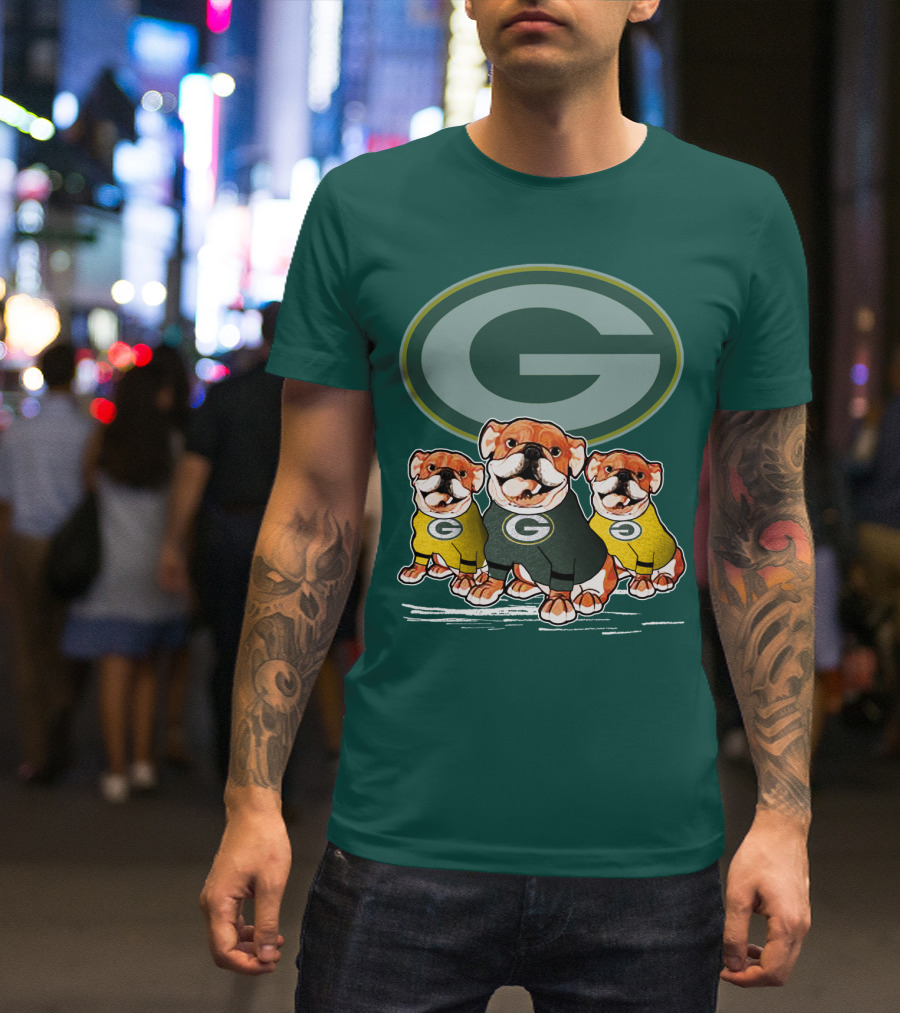 Green Bay Packers Dogs Trio T-Shirt