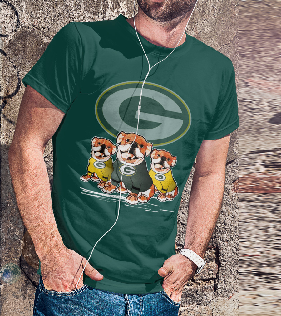 Green Bay Packers Dogs Trio T-Shirt