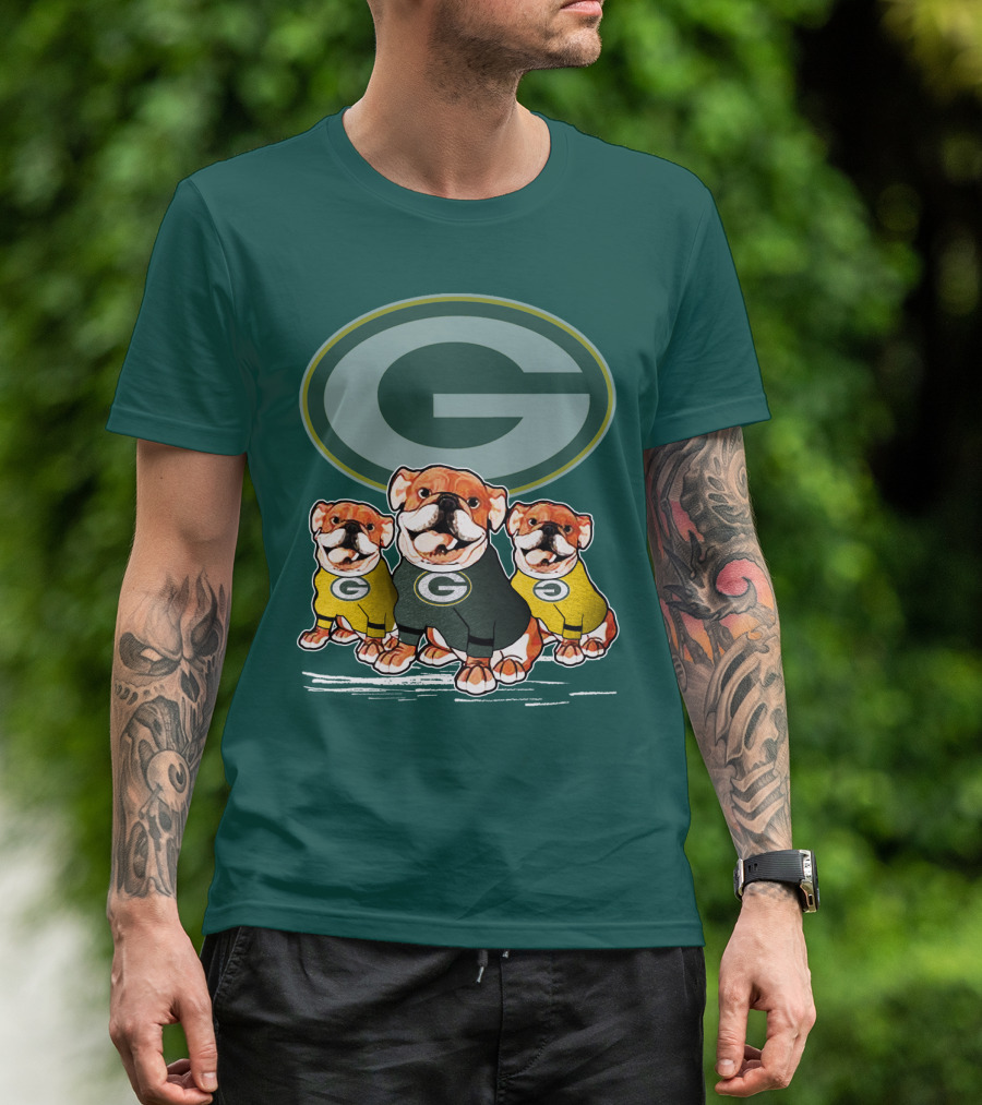 Green Bay Packers Dogs Trio T-Shirt