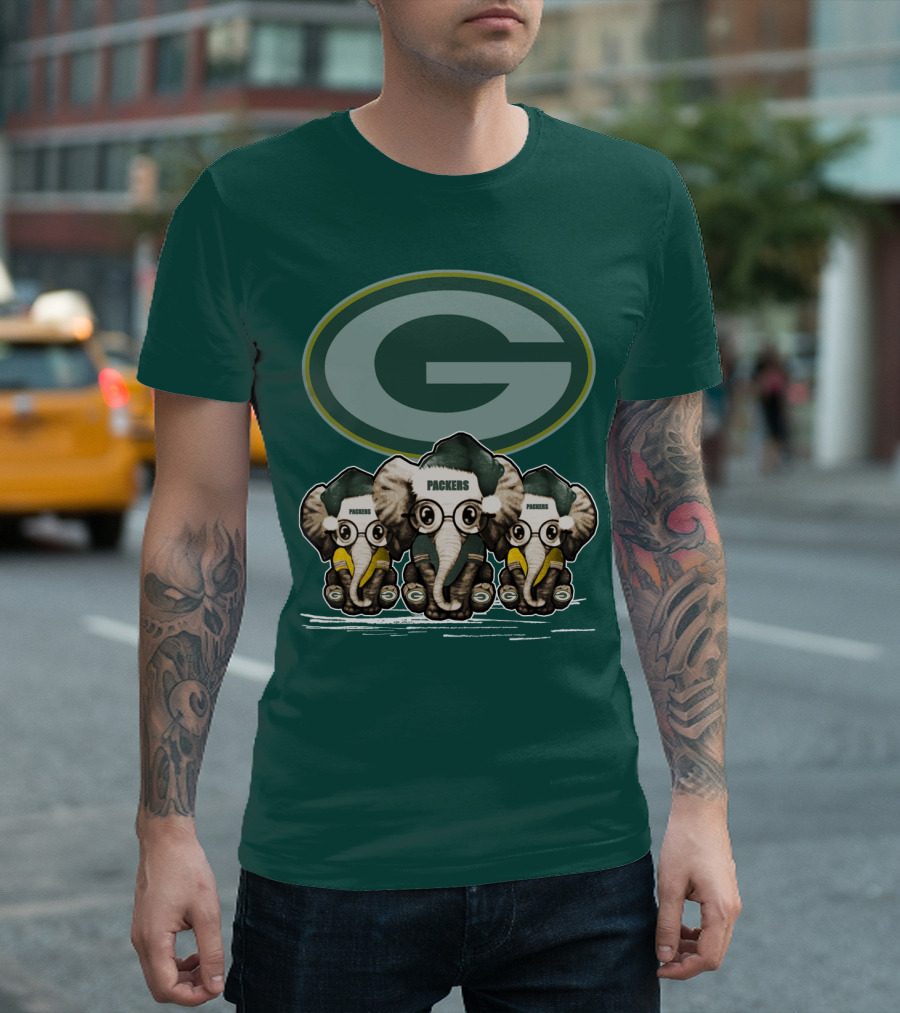 Green Bay Packers Elephants Logo Packers T-Shirt