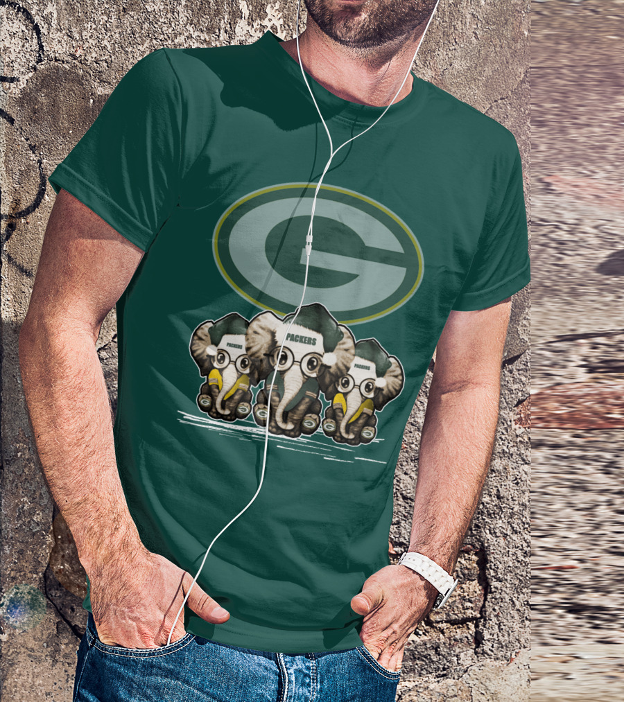 Green Bay Packers Elephants Logo Packers T-Shirt