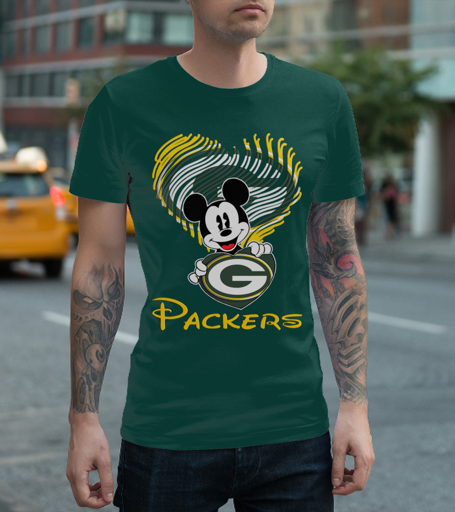 Packers Heart With Character T-Shirt