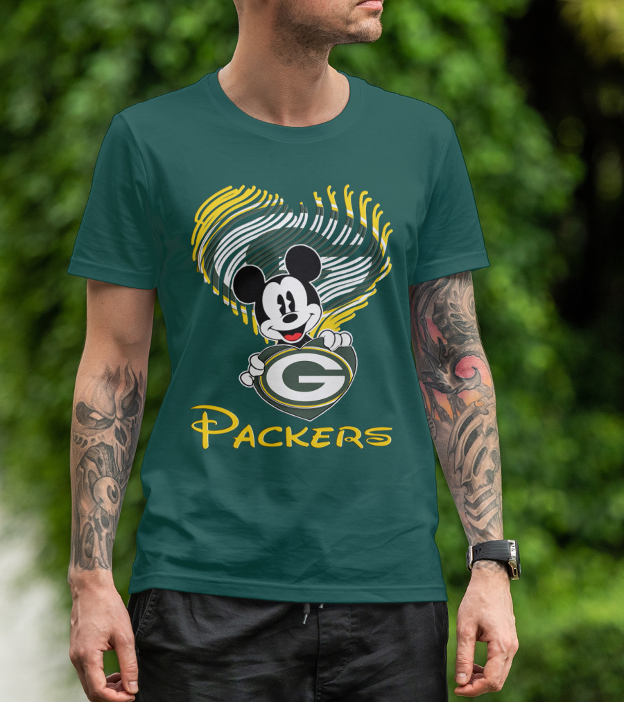 Packers Heart With Character T-Shirt