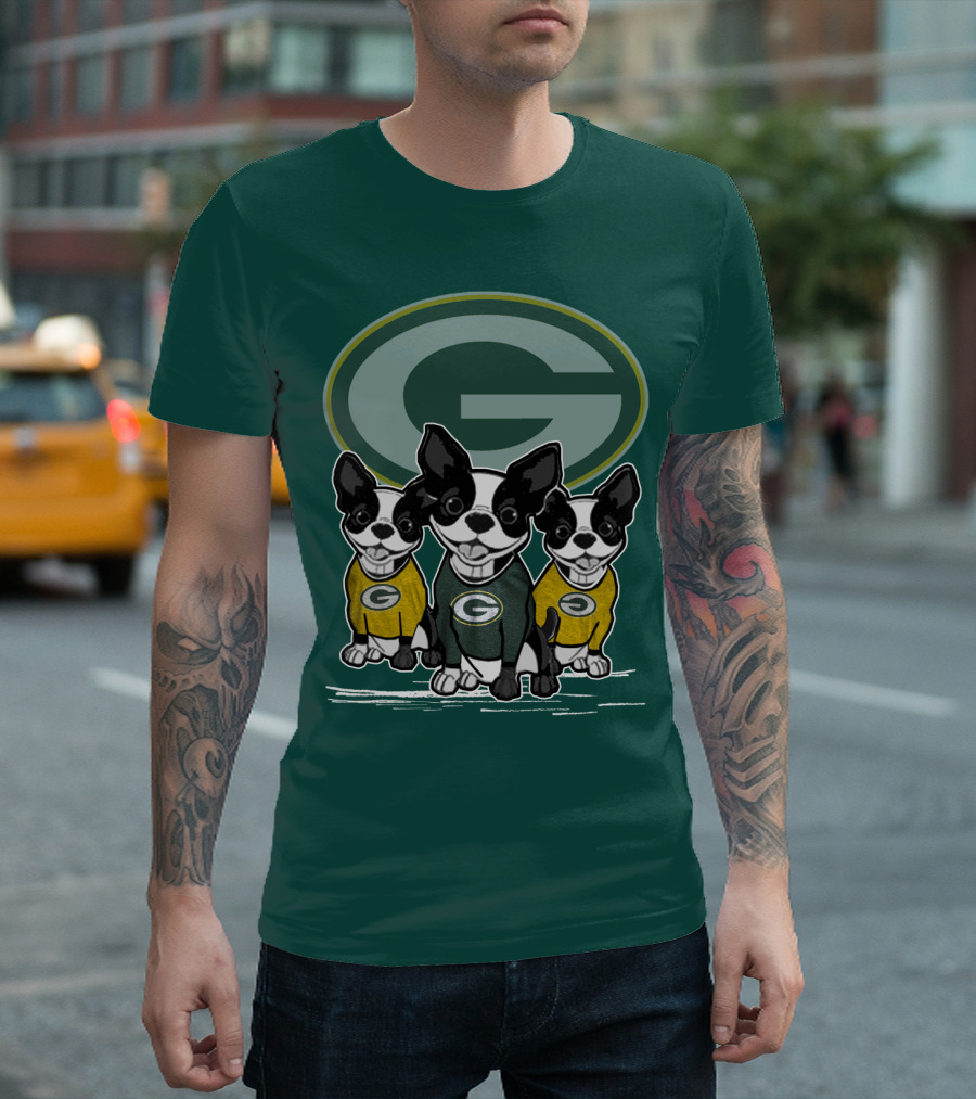 Green Bay Packers Boston Terriers T-Shirt