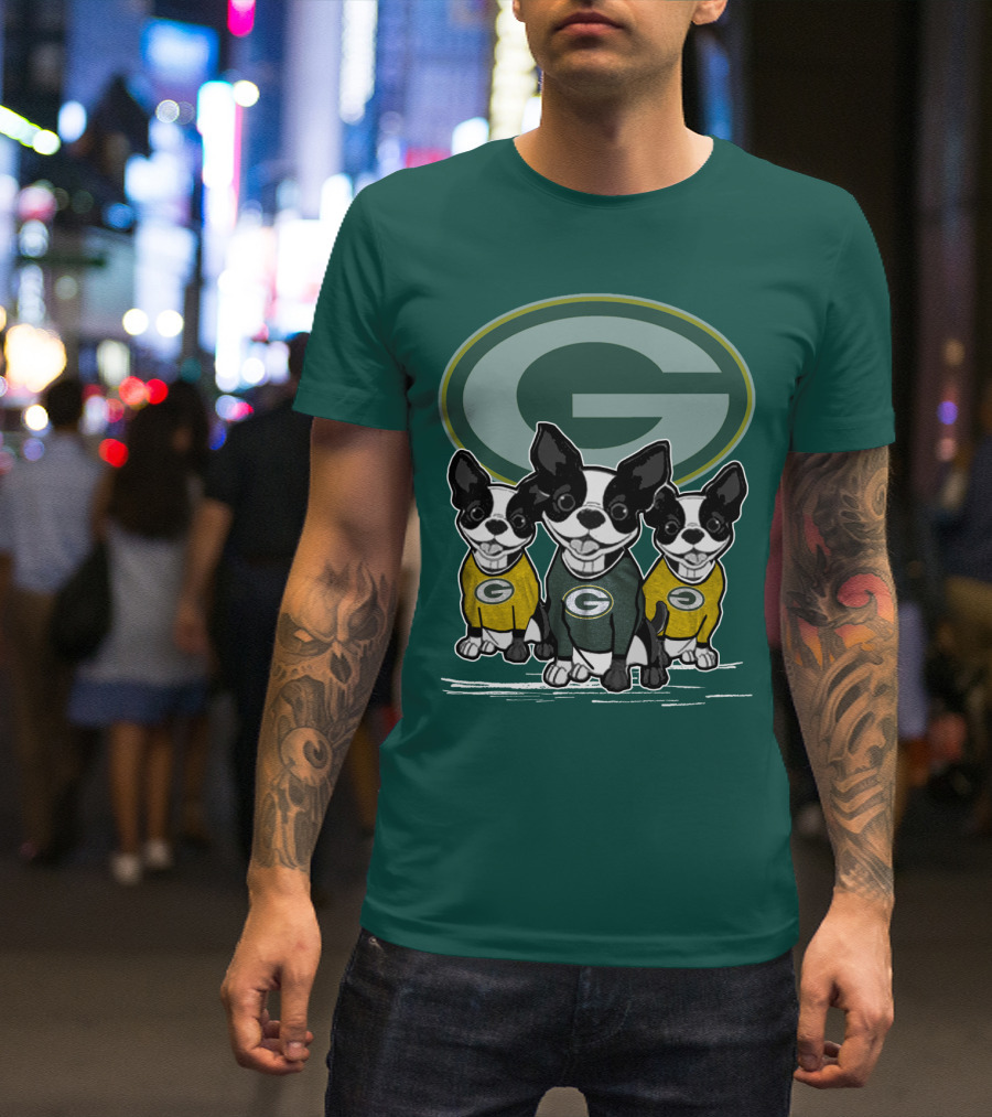 Green Bay Packers Boston Terriers T-Shirt