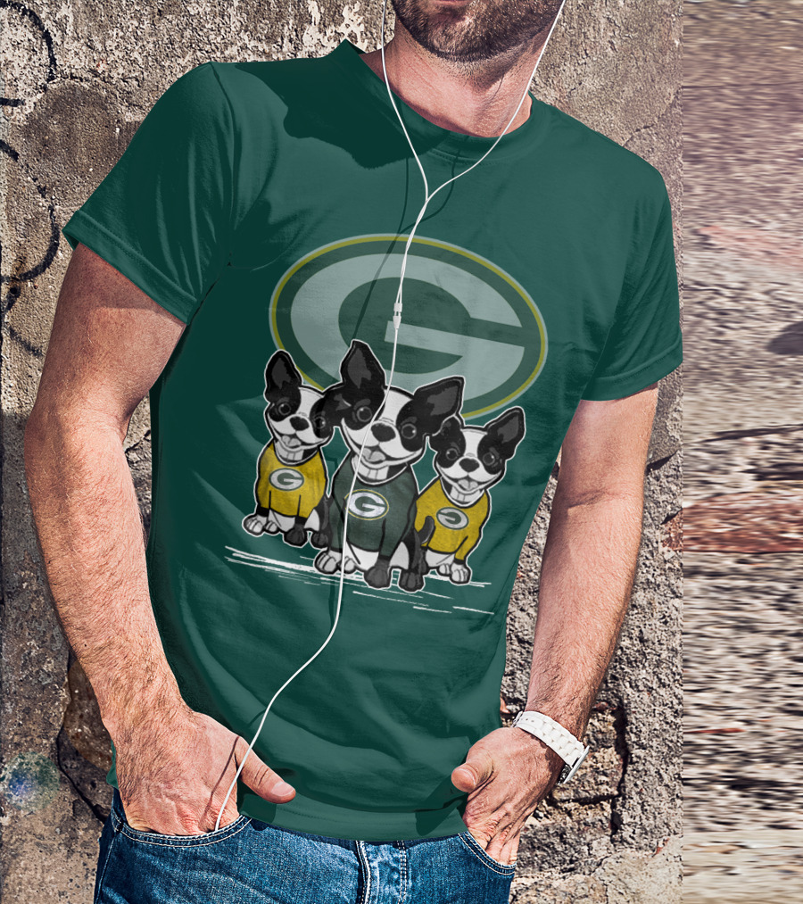 Green Bay Packers Boston Terriers T-Shirt