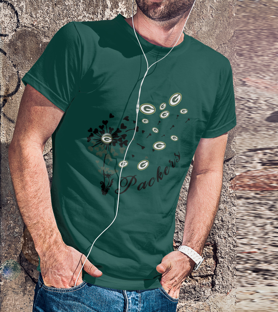 Packers Green Bay Hearts And Blossoms T-Shirt