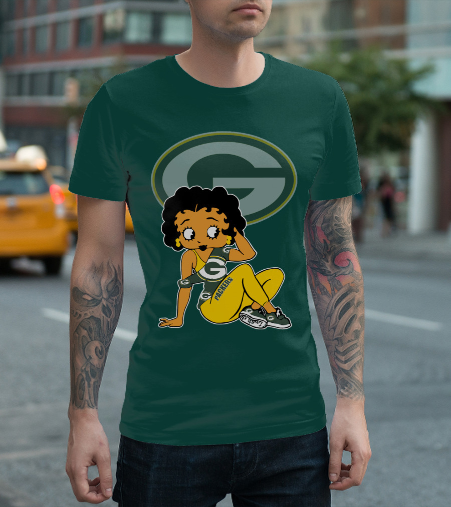 Green Bay Packers Betty Boop Fan T-Shirt