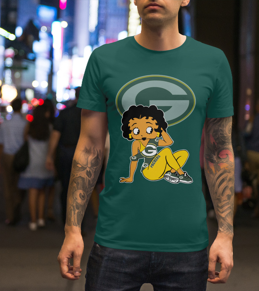 Green Bay Packers Betty Boop Fan T-Shirt