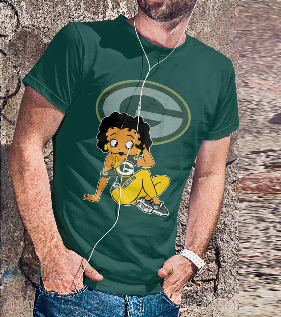Green Bay Packers Betty Boop Fan T-Shirt