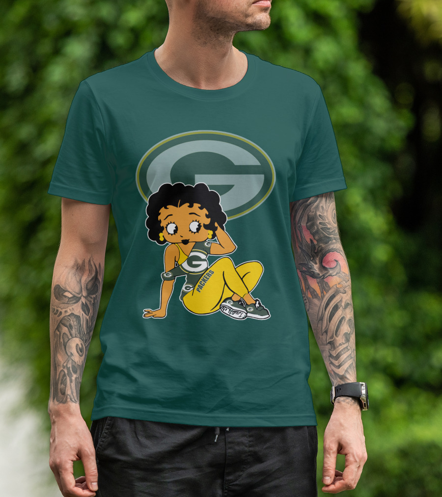 Green Bay Packers Betty Boop Fan T-Shirt